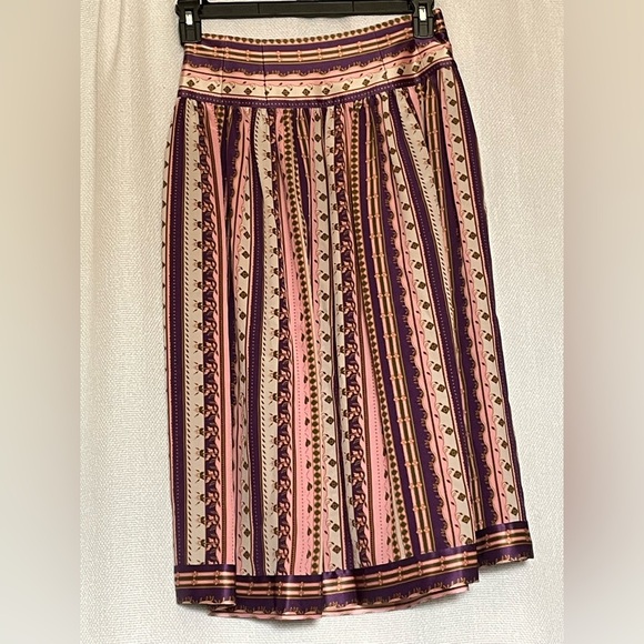 NWT Tory Burch silk burnout pleated skirt - Picture 3 of 10